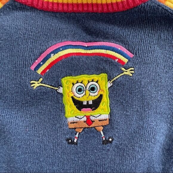 Vintage Y2K 2003 SpongeBob SquarePants Nickelodeon Sweater 3T - Picture 2 of 9